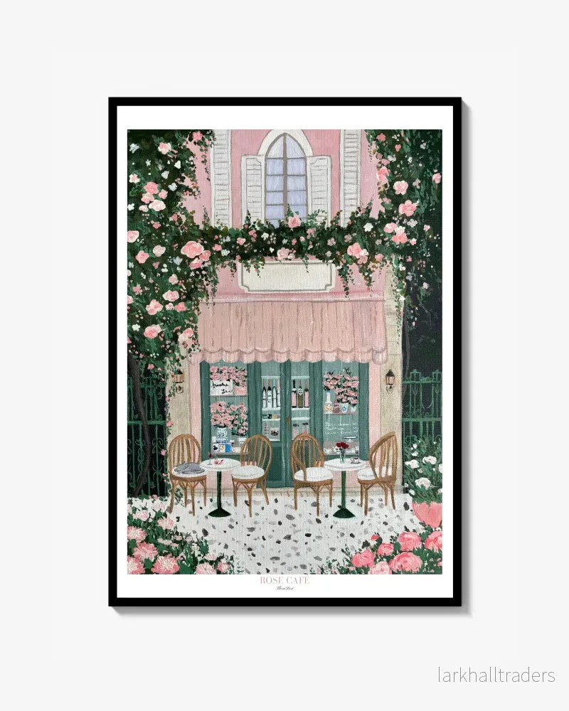 Rose Café Poster - 50x70cm