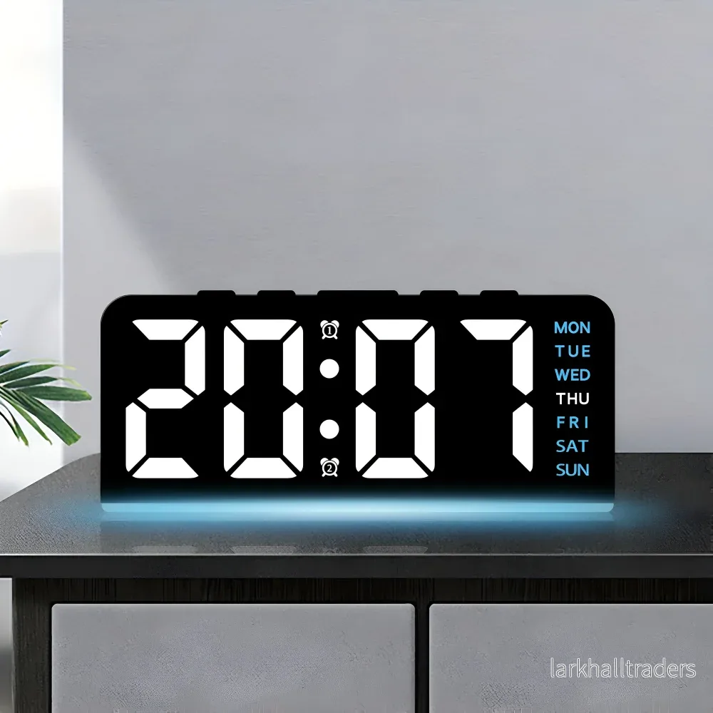 LumiRipple – Modern Tyst LED Väckarklocka i Oregelbunden Design - Bild 2
