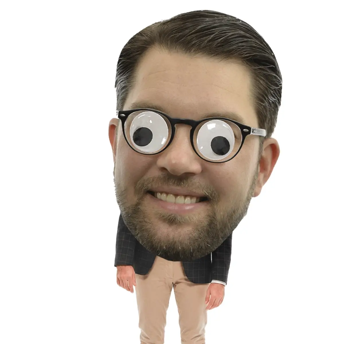Pappmask jumbo, Jimmie Åkesson Pappmask jumbo, Jimmie Åkesson