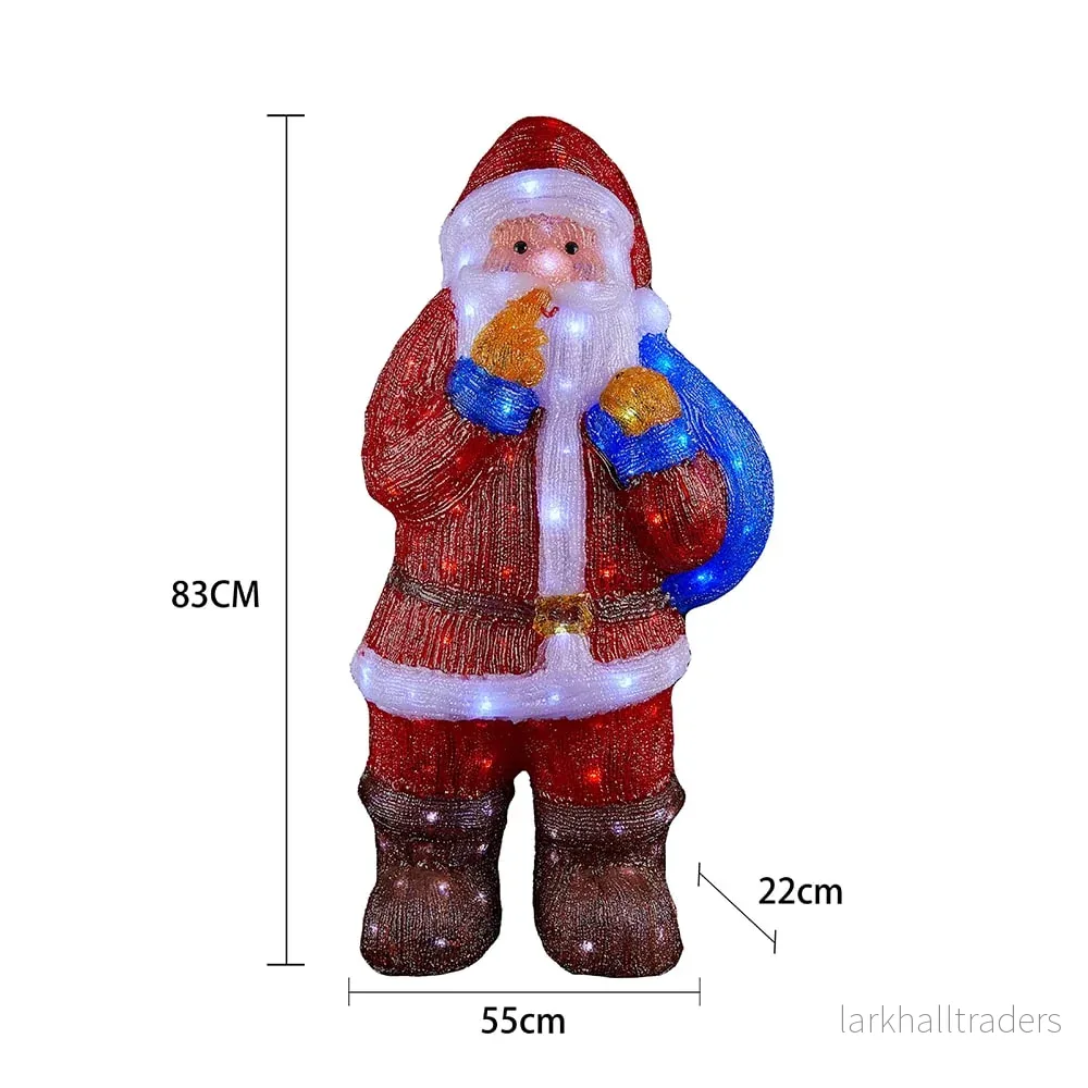 Tomte Akryl - höjd 83 cm med LED-ljus - Bild 3