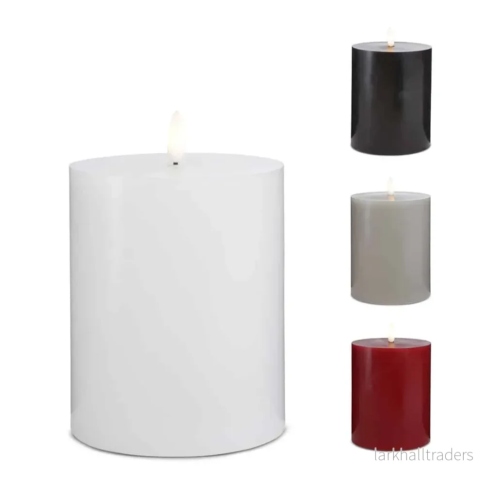 LED-ljus – 1 st. – ø10 x 15 cm – m/3D-låga – (flera färger) LED-ljus – 1 st. – ø10 x 15 cm – m/3D-låga – (flera färger)