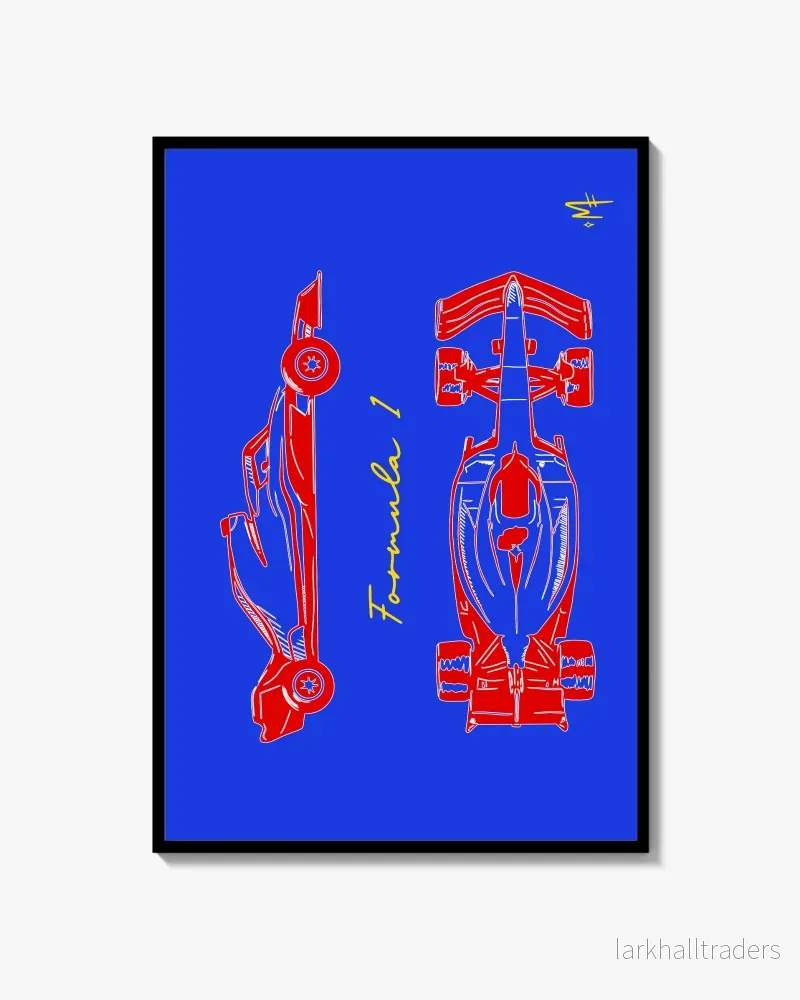 F1 Blå Poster