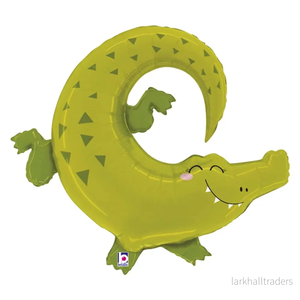 Folieballong, Jungle Alligator Shape 87 cm Folieballong, Jungle Alligator Shape 87 cm