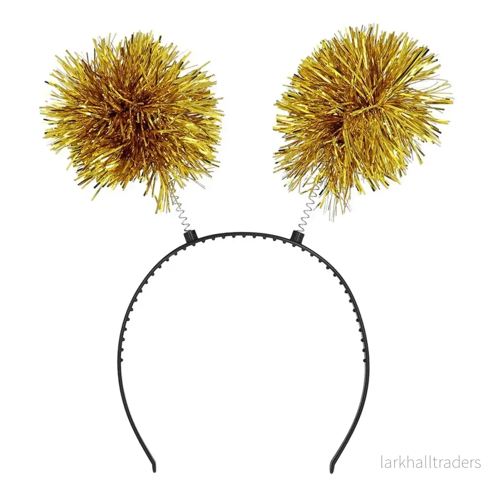 Diadem, pompom guld Diadem, pompom guld