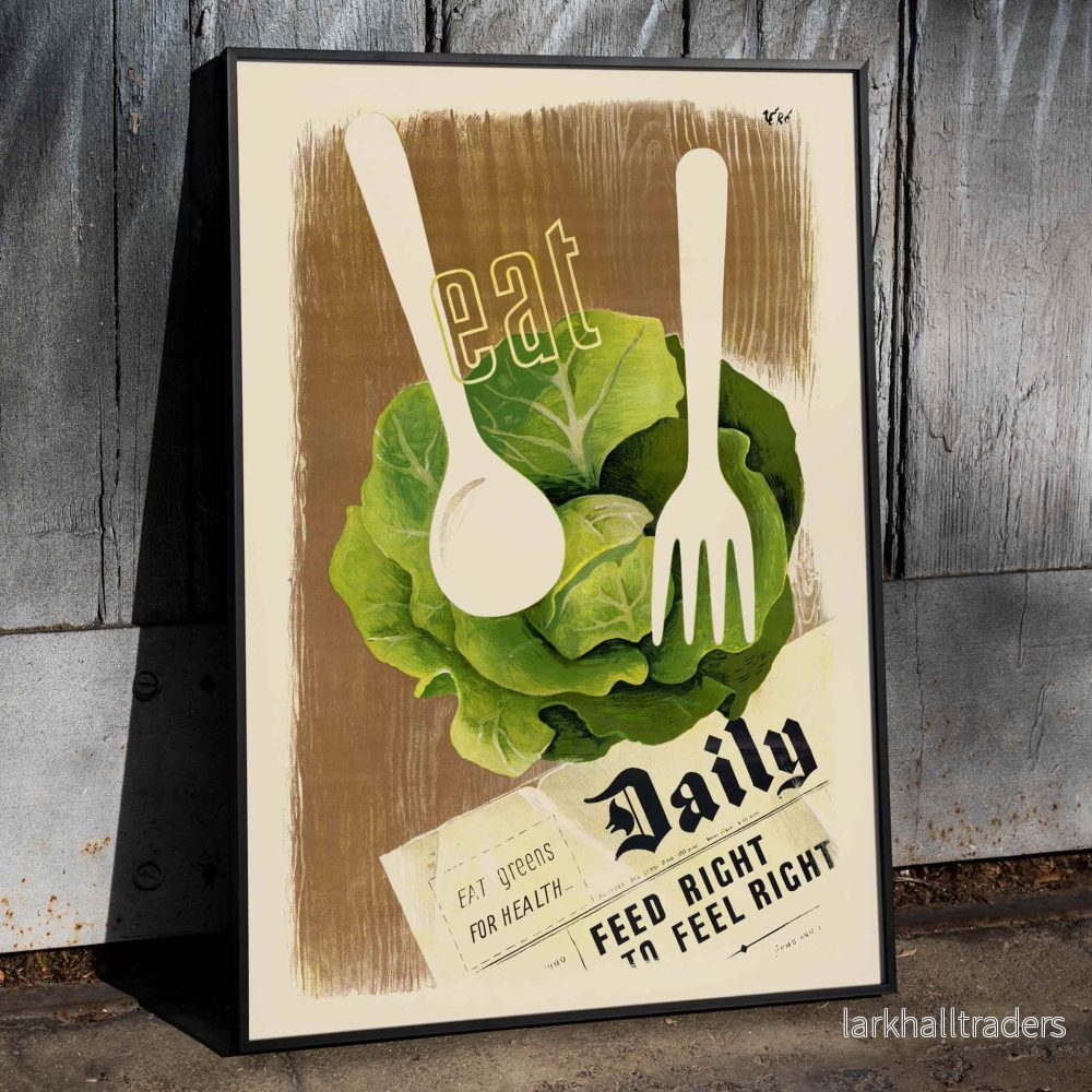 Ät grönt för hälsan Poster Ät grönt för hälsan Poster