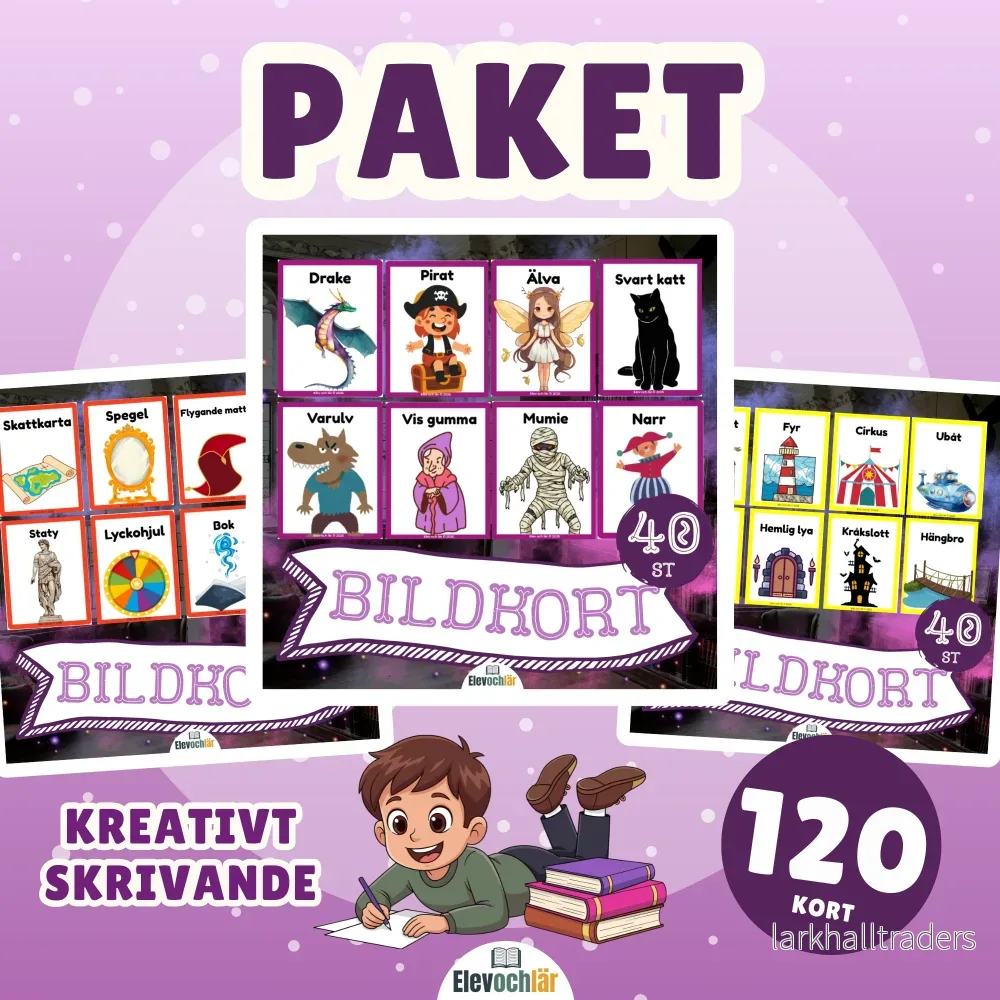 Paket Bildkort kreativt skrivande (värde 120kr) Paket Bildkort kreativt skrivande (värde 120kr)