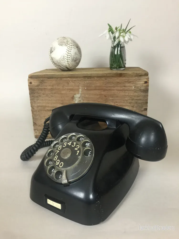 Gammal svart telefon - Bild 2