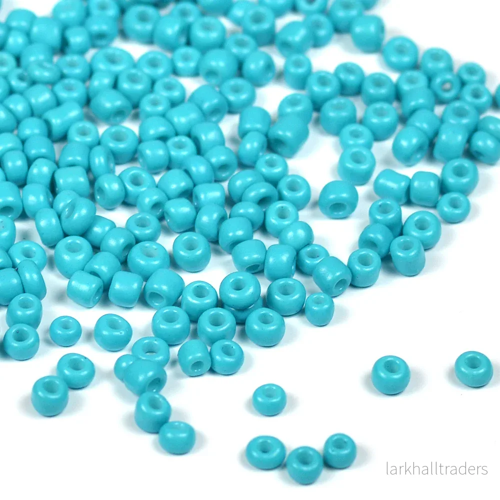 Seed Beads, 3mm, opak turkos, 30g Seed Beads, 3mm, opak turkos, 30g