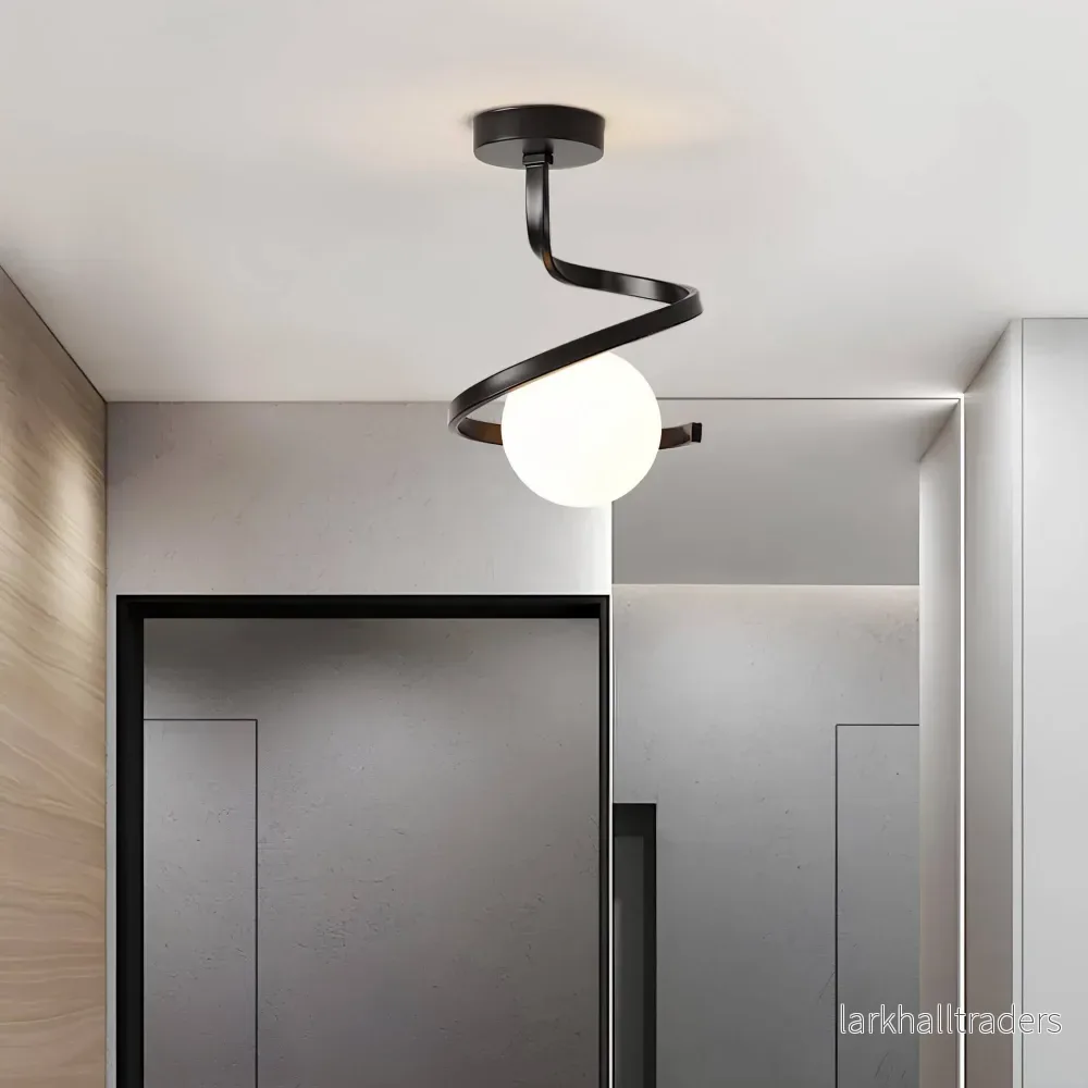 Modern taklampa med glaskula för vardagsrum och sovrum