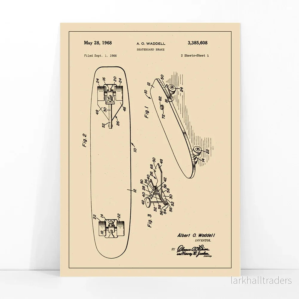 Skateboardbromspatent Poster - Bild 3