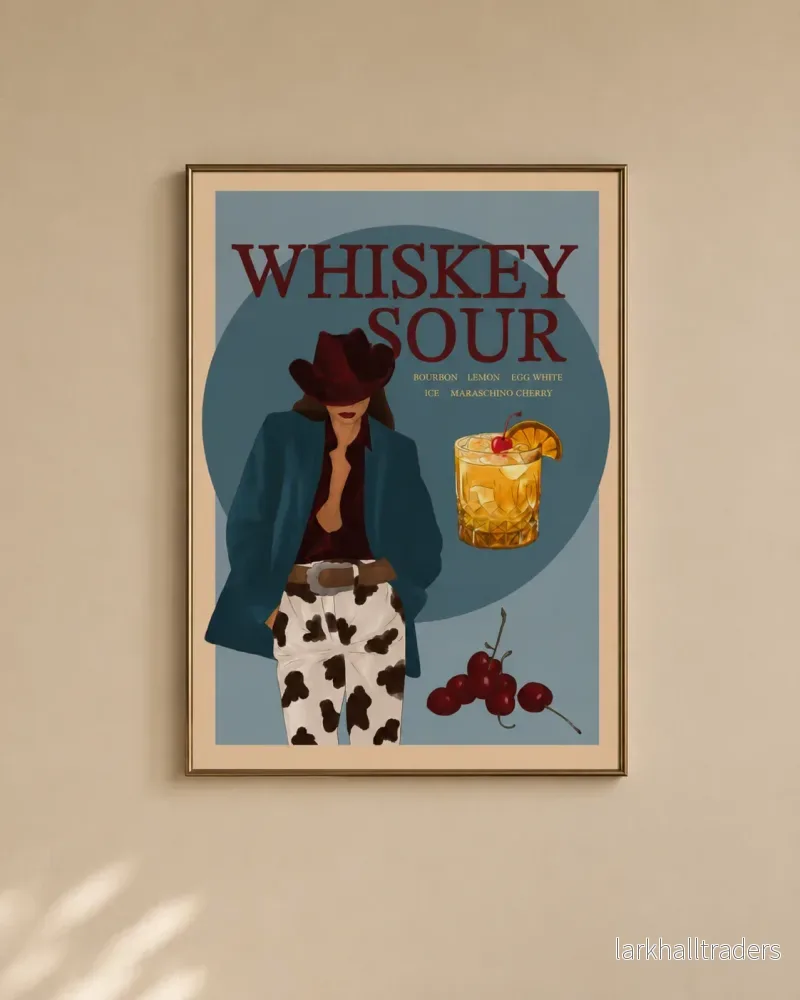 Whiskey Sour Blå Fine Art Print - Bild 2