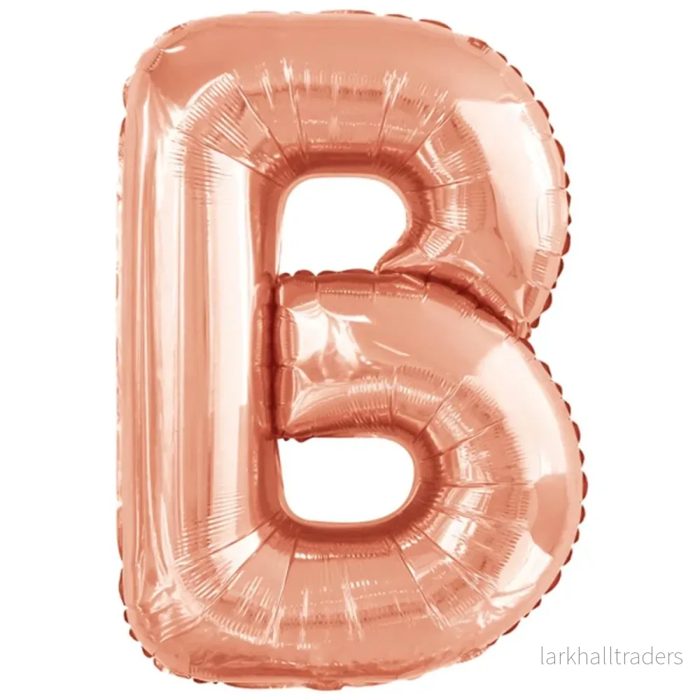Folieballong, bokstav rosé B 86 cm