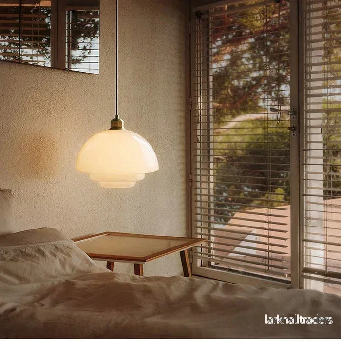 Vintage pendellampa i opalglas - Bild 3