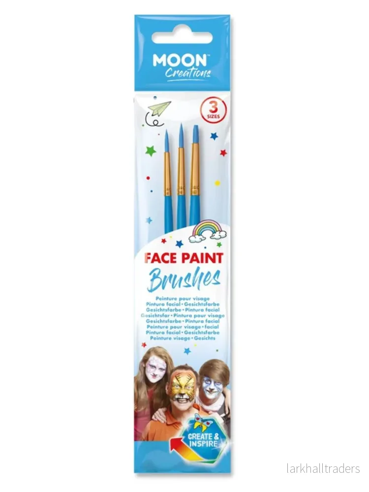 Moon Sminkpenslar, blå 3-pack Moon Sminkpenslar, blå 3-pack