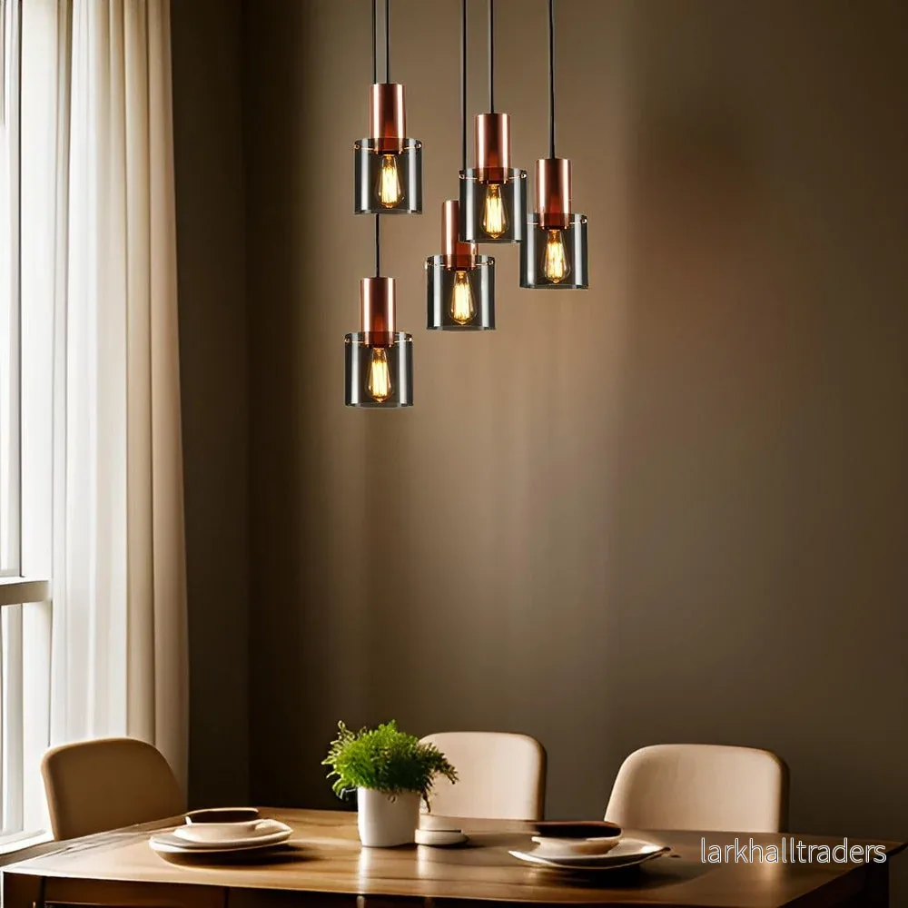 BottleLite – Modern Cylindrisk Hänglampa i Glas och Metall - Bild 2