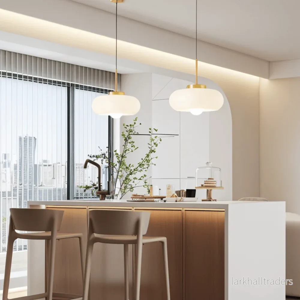CopperDome – Retro Bauhaus Pendellampa i Glas och Koppar CopperDome – Retro Bauhaus Pendellampa i Glas och Koppar