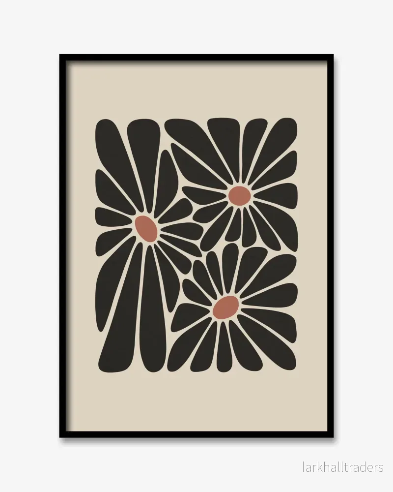 3 flowers – jordnära Poster 3 flowers – jordnära Poster