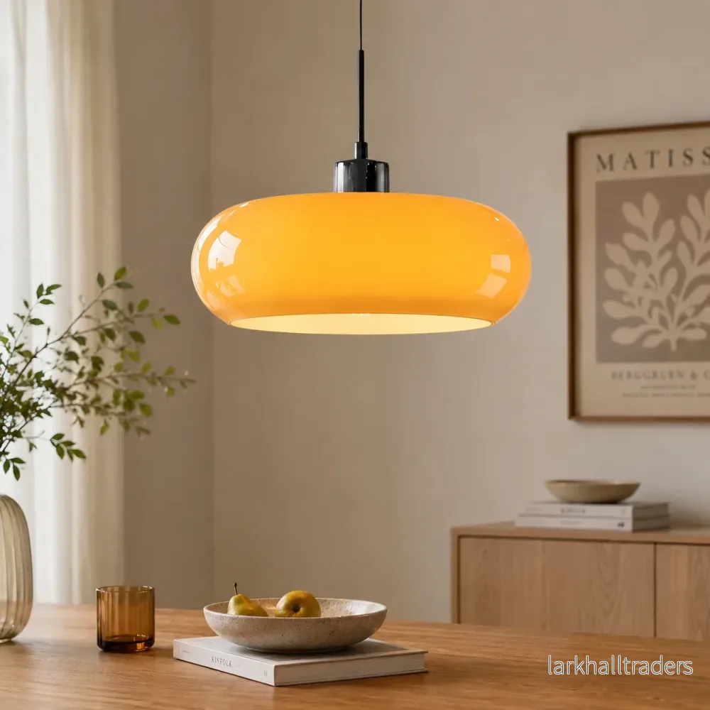Cirquella – Retro-Modern Bauhaus Glaspendellampa i Cirkelformad Design - Bild 2