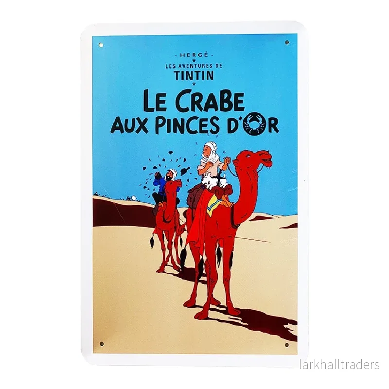 Metallskylt - TinTin Le Crabe