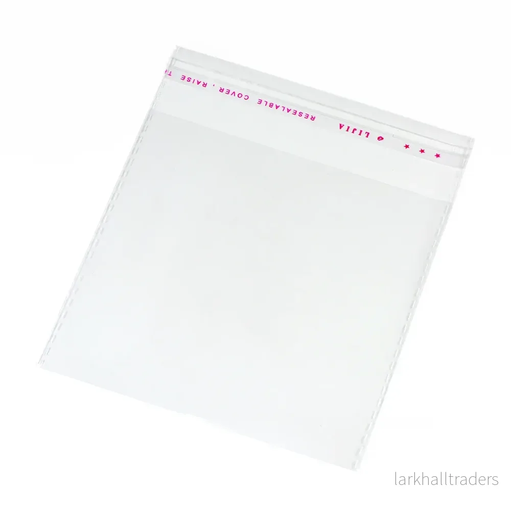 Transparenta plastpåsar, 12x14cm
