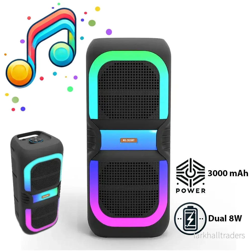 Soundbox högtalare med bluetooth, RGB-ljus, FM-radio och mikrofon (56 x 24 cm.) Soundbox högtalare med bluetooth, RGB-ljus, FM-radio och mikrofon (56 x 24 cm.)