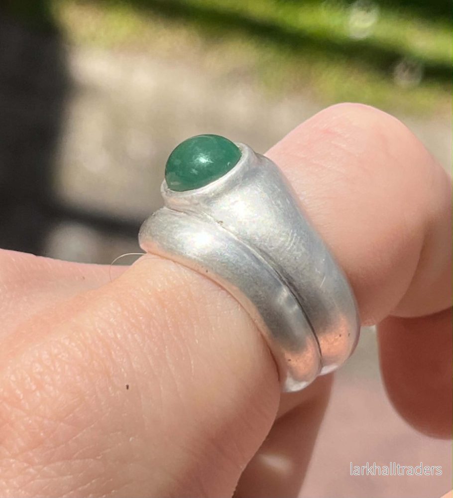 1 av 1 Jade och Silver Ring EU57 - Bild 2