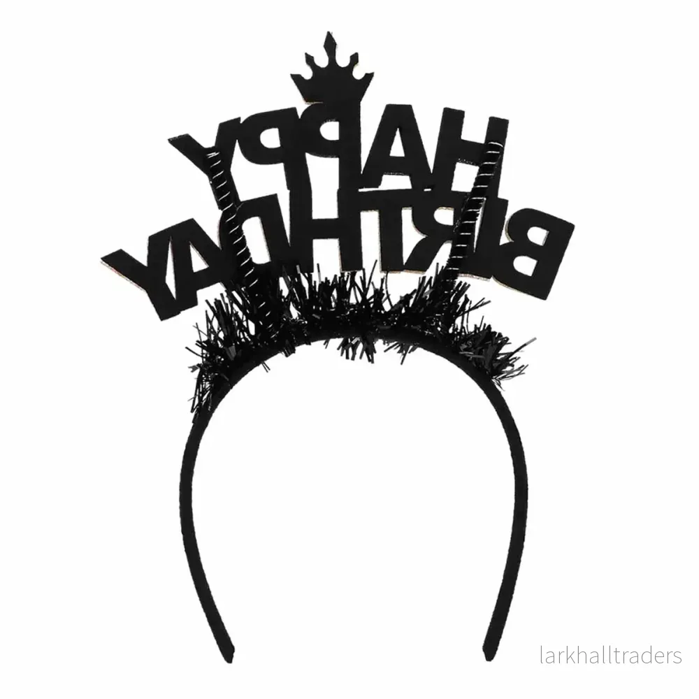 Tiara, happy birthday guld/svart - Bild 3