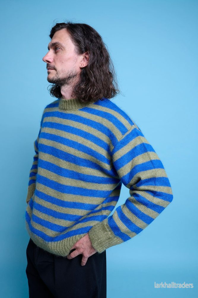 Borstat mohair Tunn rand Tröja