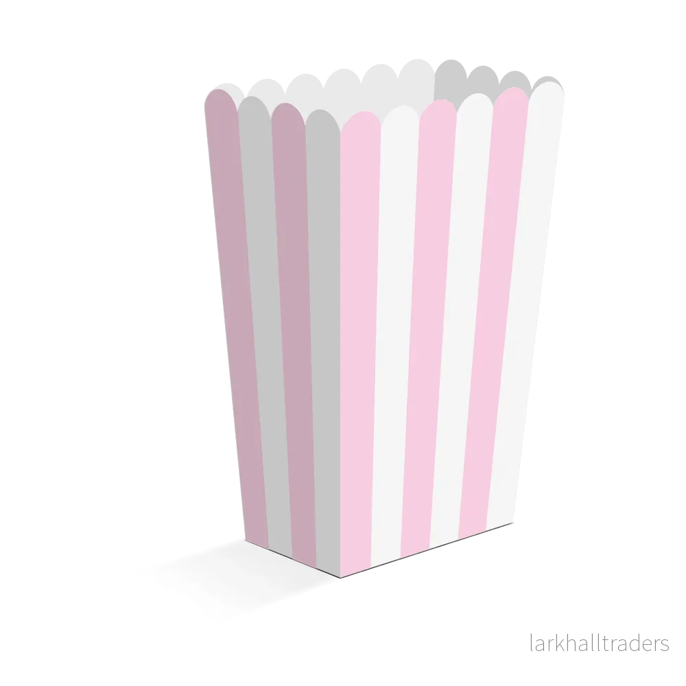 Popcornbägare, rosa 8 st Popcornbägare, rosa 8 st