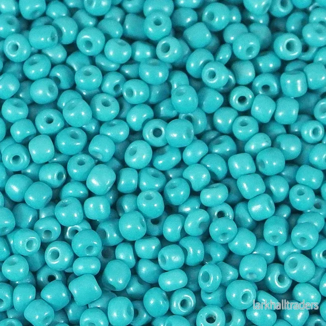 Seed Beads, 4mm, opak turkos - Bild 2