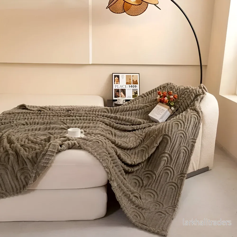 ArcVelu – Lyxig Plushfilt med Arkitektoniskt Bågmönster ArcVelu – Lyxig Plushfilt med Arkitektoniskt Bågmönster