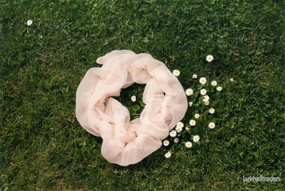 Rosa Sidenorganza Sladdöverdrag - Bild 2