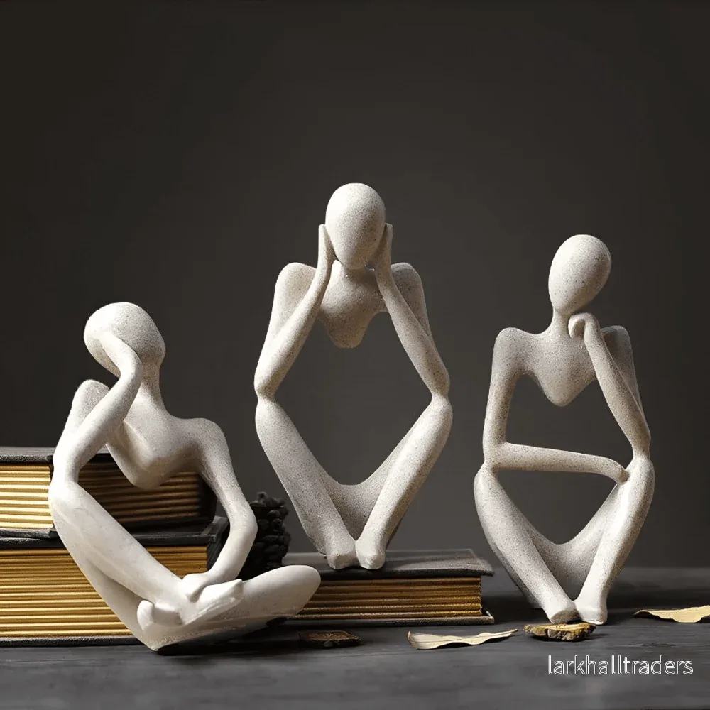 MindSculpt Skulptur – Abstrakt Tänkande Figur i Harts