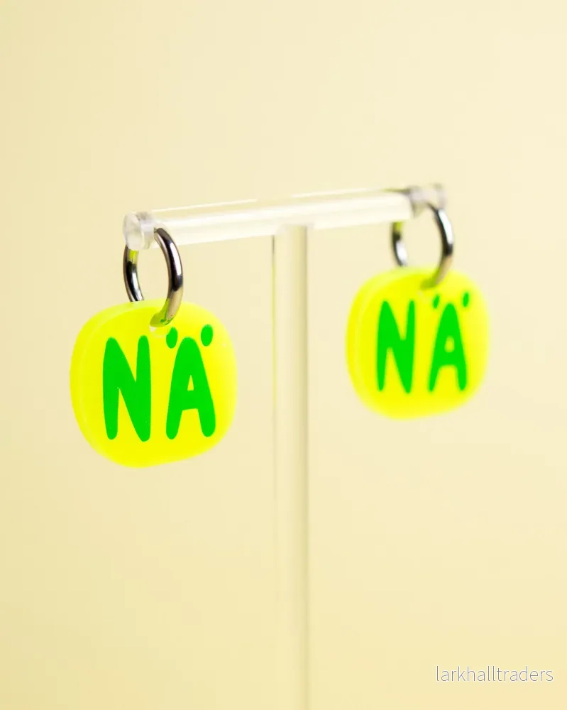 MINI-NÄ (neon) - Handgjorda Örhängen - Bild 3