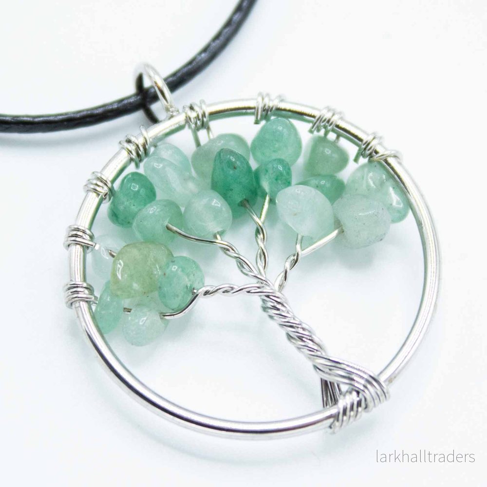 Halsband med jade – Livets träd-hänge - Bild 2