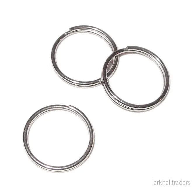 Nyckelring i rostfritt stål, 22mm