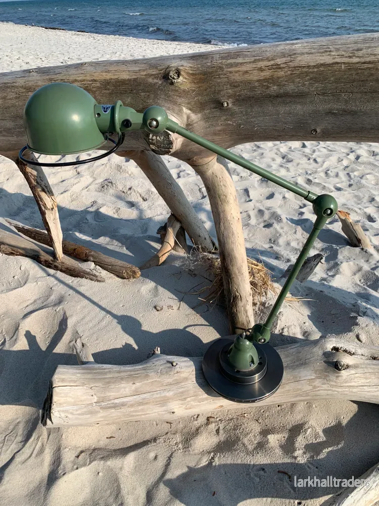 Jieldé bord/vägglampa – Grön med 2 armar