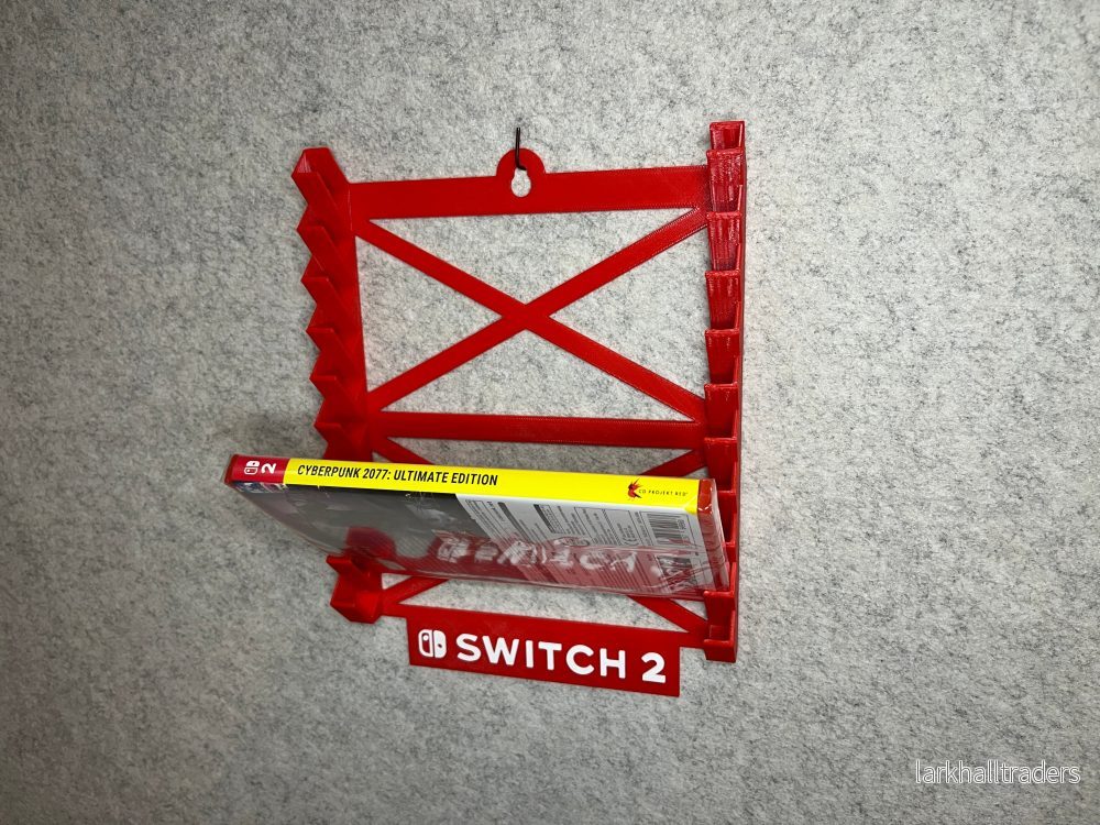 Vägghållare för 10 Nintendo Switch 2-spel – X-ram-design