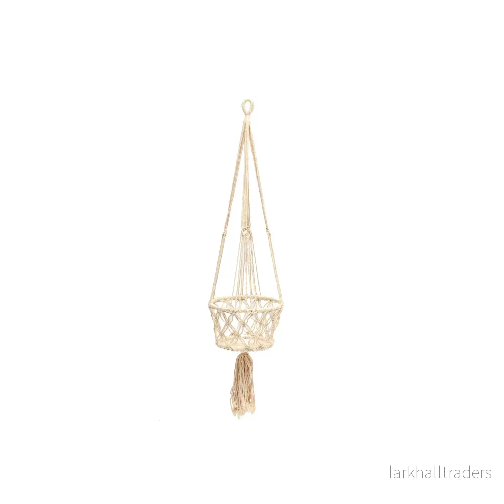 Macrame Växthållare – Vit – S