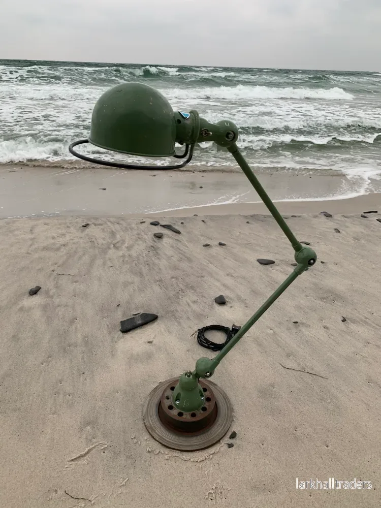 Jieldé bords-/vägglampa med två armar - Grön