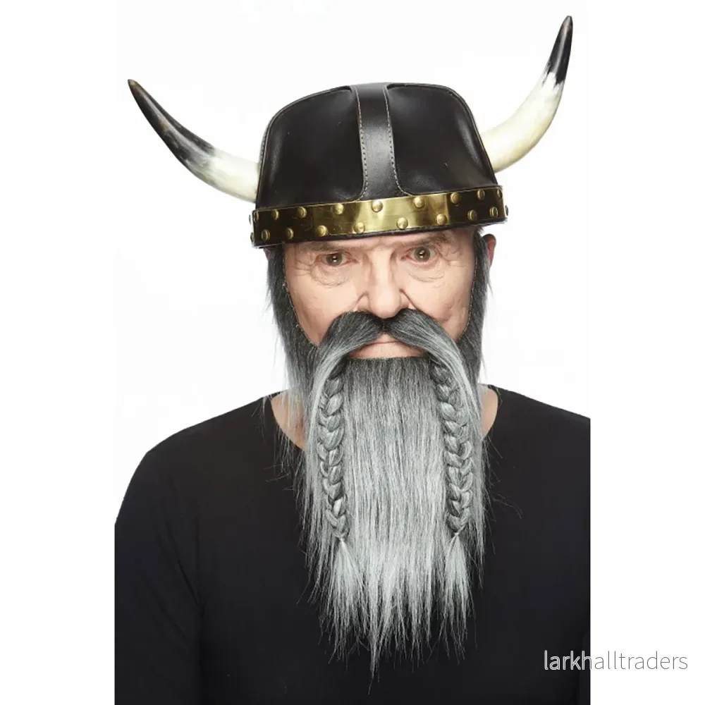 Mustasch med skägg, viking svart/vit - Bild 2