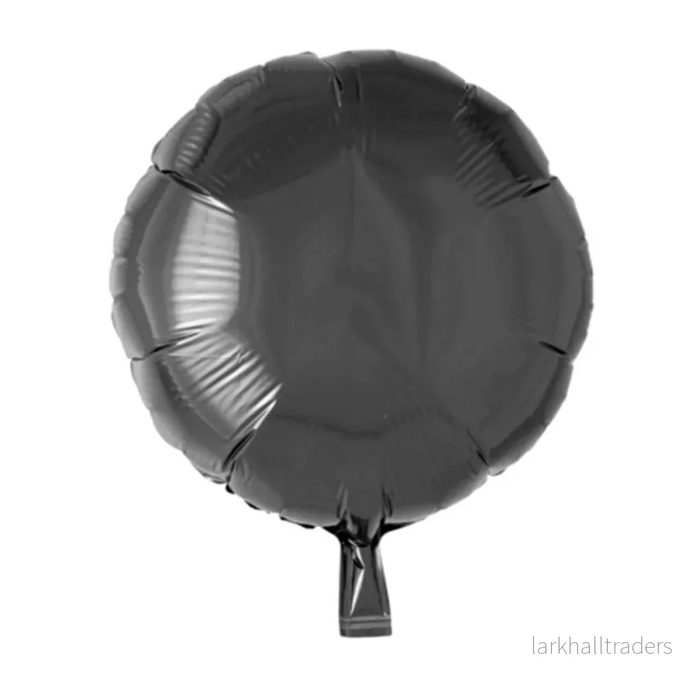 Folieballong, rund svart 45 cm Folieballong, rund svart 45 cm