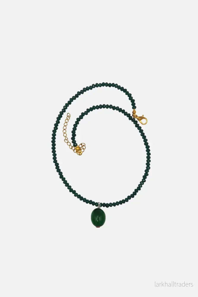 Oliv & Gröna Pärlor Halsband Oliv & Gröna Pärlor Halsband