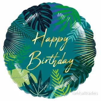 Folieballong, tropical birthday 45 cm