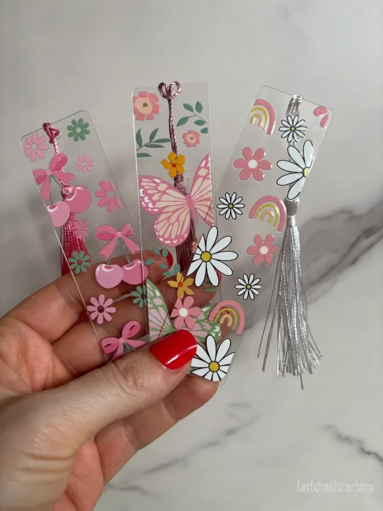 Bokmärke Transparent - Blommor och regnbågar - Bild 2