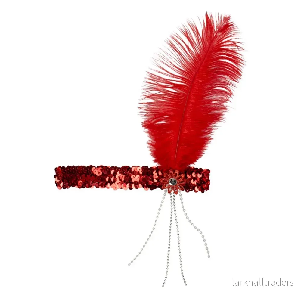 Pannband, flapper röd Pannband, flapper röd