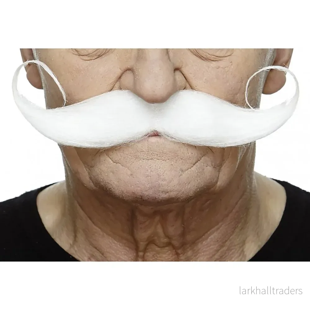 Mustasch, showman vit