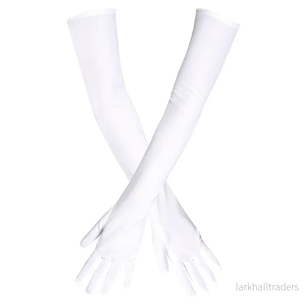 Handskar, vita 59 cm - Bild 2