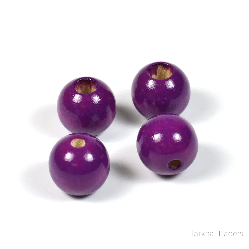 Säkerhetspärlor, 12mm, plommon, 6st