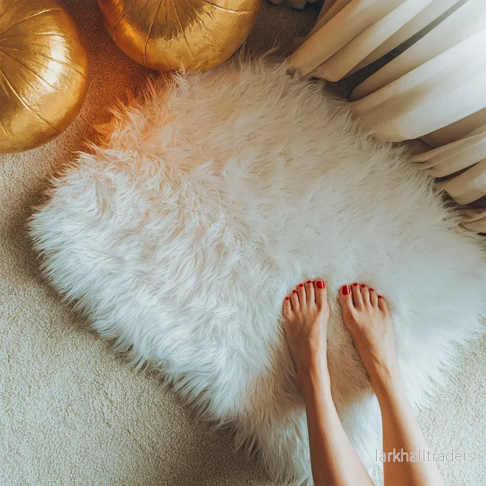 Faux Fur-pläd 60 x 90 cm – Vit Faux Fur-pläd 60 x 90 cm – Vit